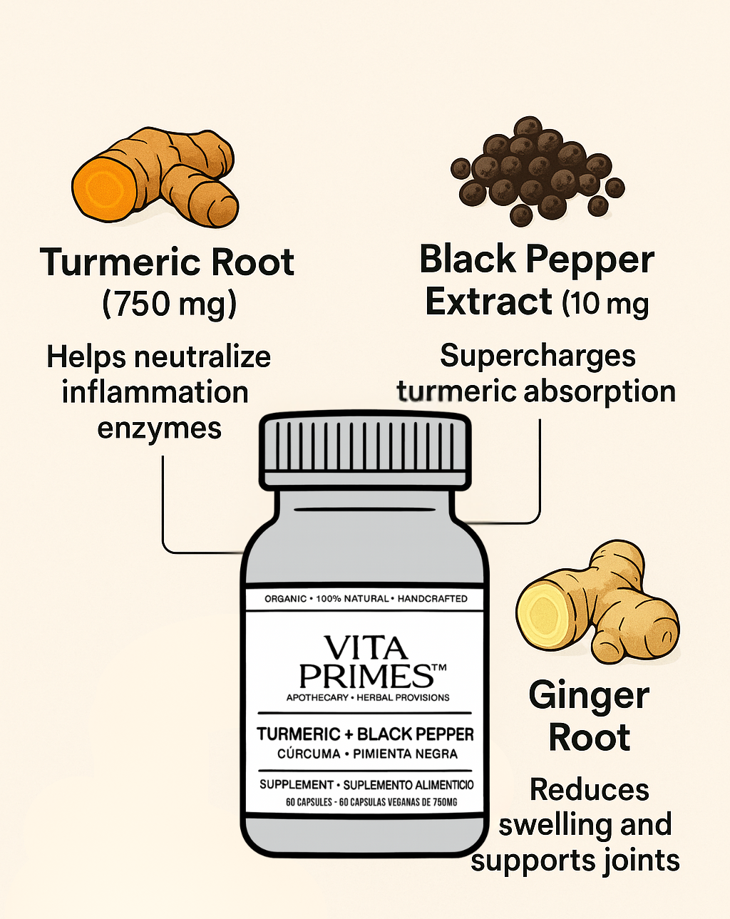 Vita Primes: Turmeric + Black Pepper – The First Step Toward a Pain-Free Body