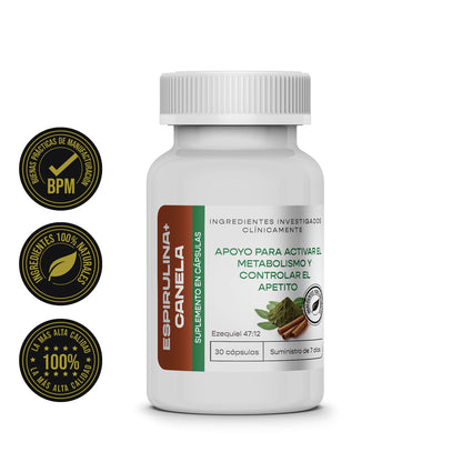 Suplemento Espirulina+Canela - Adelgazante Natural