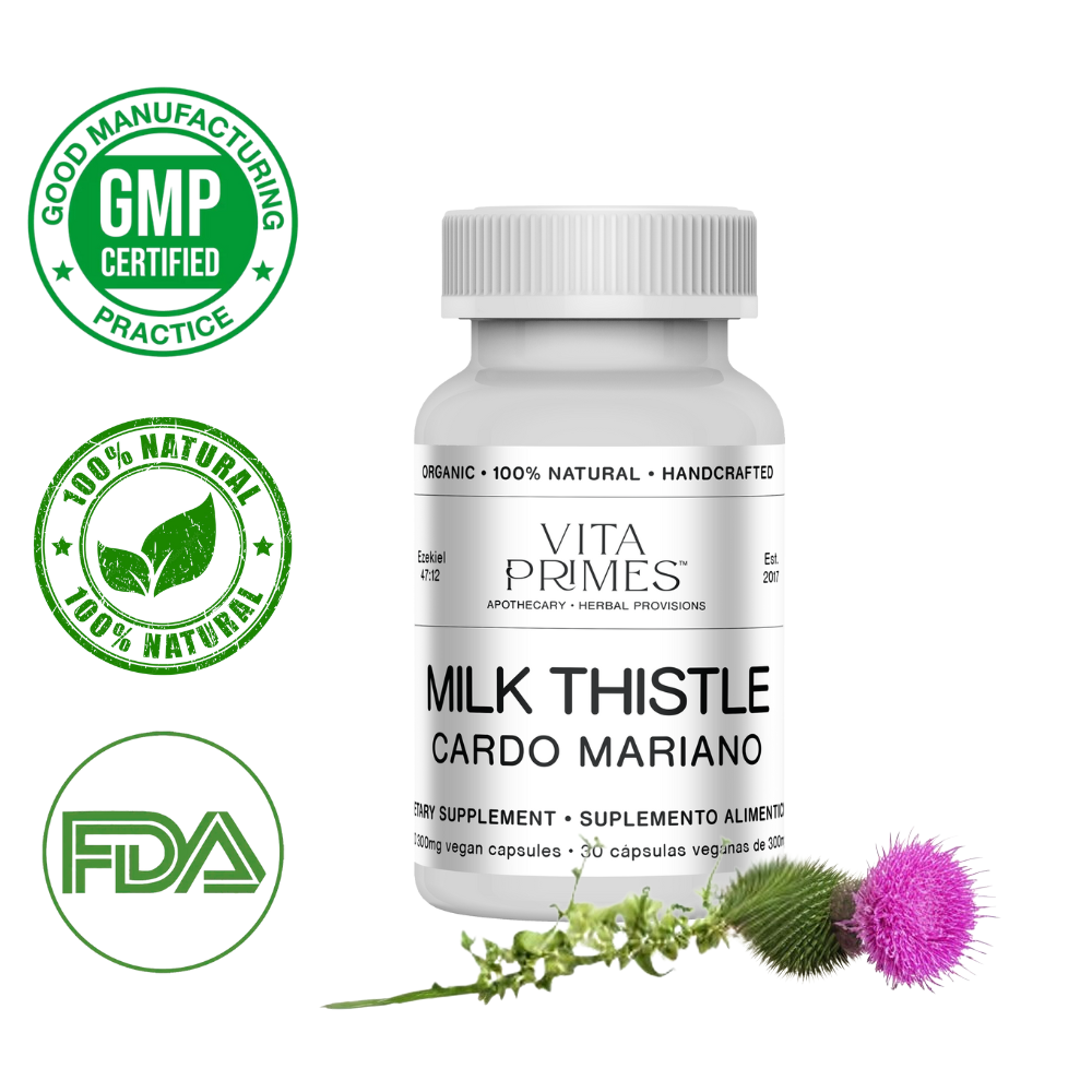 Vita Primes: Milk Thistle - Liver Detox & Blood Sugar Levels Support