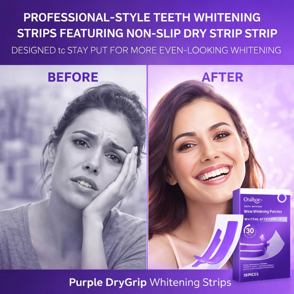 Purple DryGrip Whitening Strips