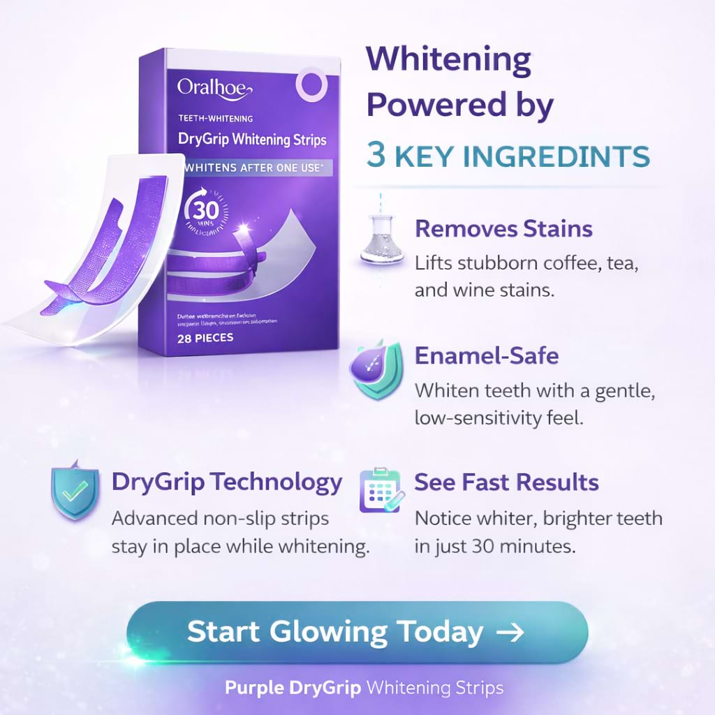Purple DryGrip Whitening Strips