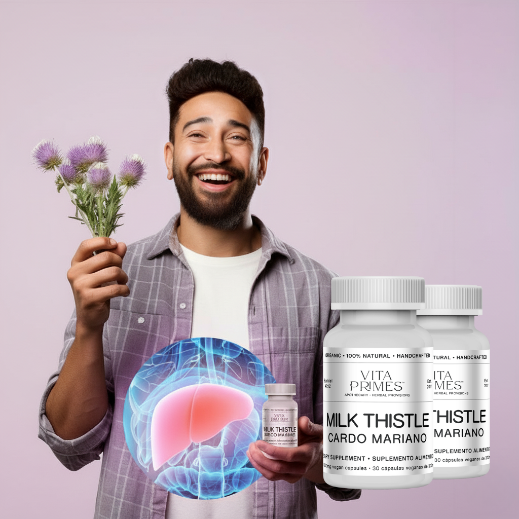 Vita Primes: Milk Thistle - Liver Detox & Blood Sugar Levels Support