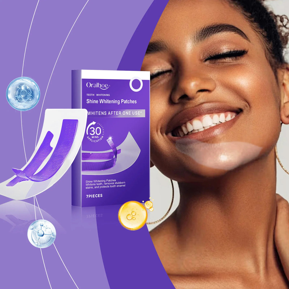 Purple DryGrip Whitening Strips