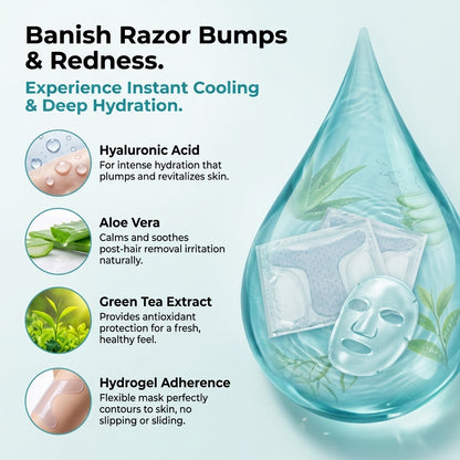 Hydrogel Vajacial Mask for Razor Bumps & Redness Relief