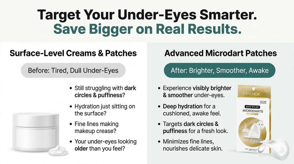 Microneedle Hyaluronic Eye Patches for Brighter, Smoother Under-Eyes