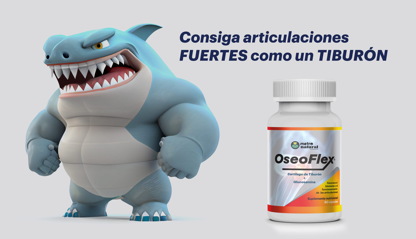 OseoFlex: Glucosamina + Cartílago de Tiburón